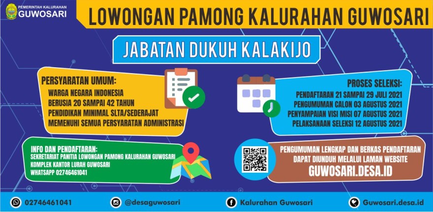 Lowongan Pamong Kalurahan Jabatan Dukuh Kalakijo Tahun 2021